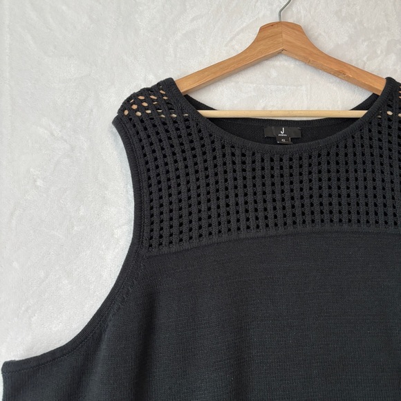 Jason Wu black Sleeveless Sweater Fringe size 4X - Picture 4 of 9